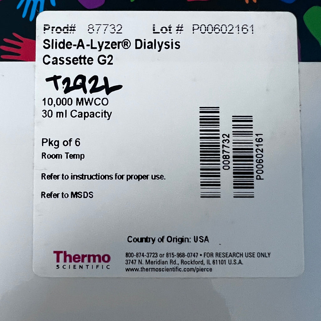 Thermo Scientific 87732 Slide-A-lyzer G2 Dialysis Cassettes 10k MWCO (5/case)