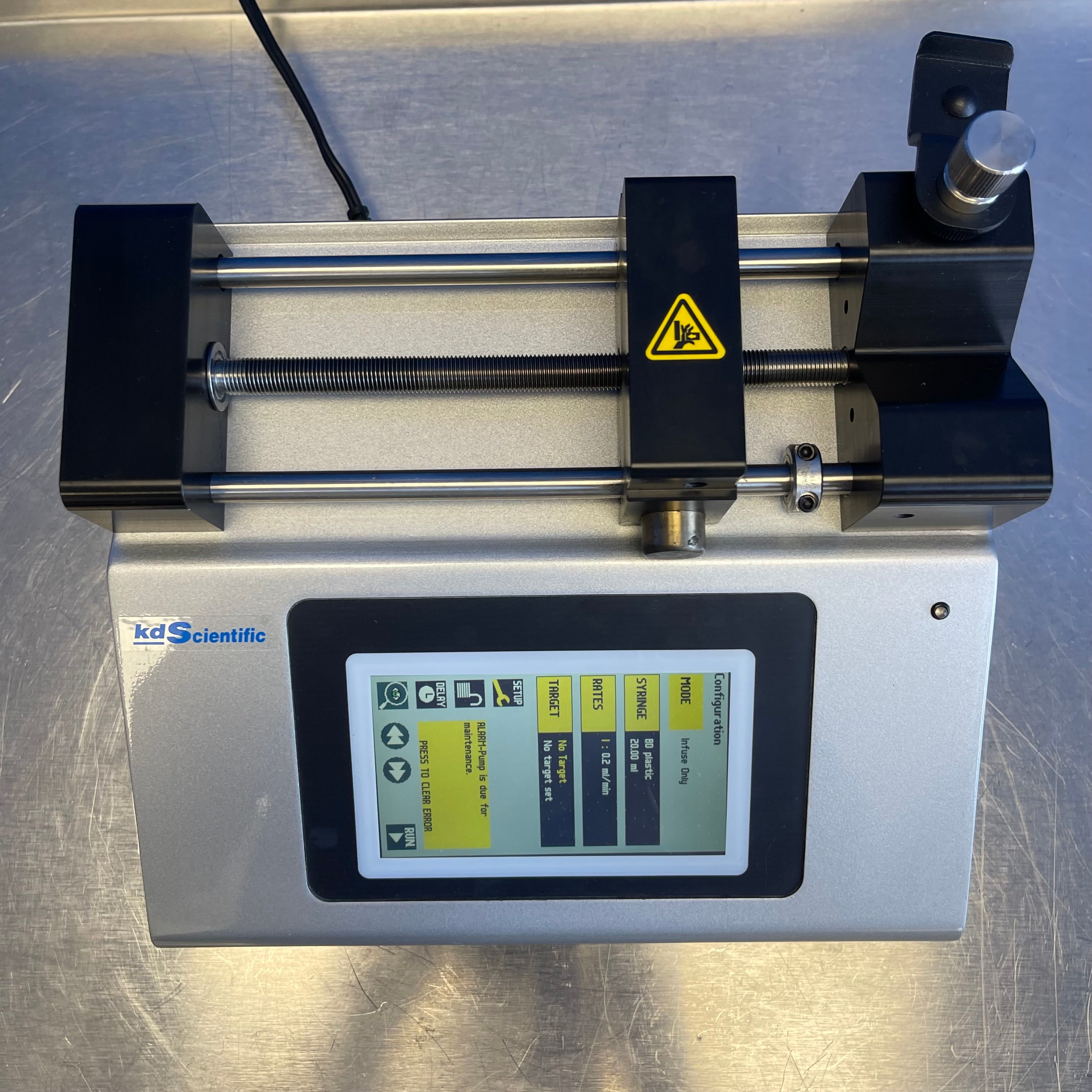 KD Scientific KDS Legato 100 Syringe Pump Single Syringe Infusion Pump Touch HMI