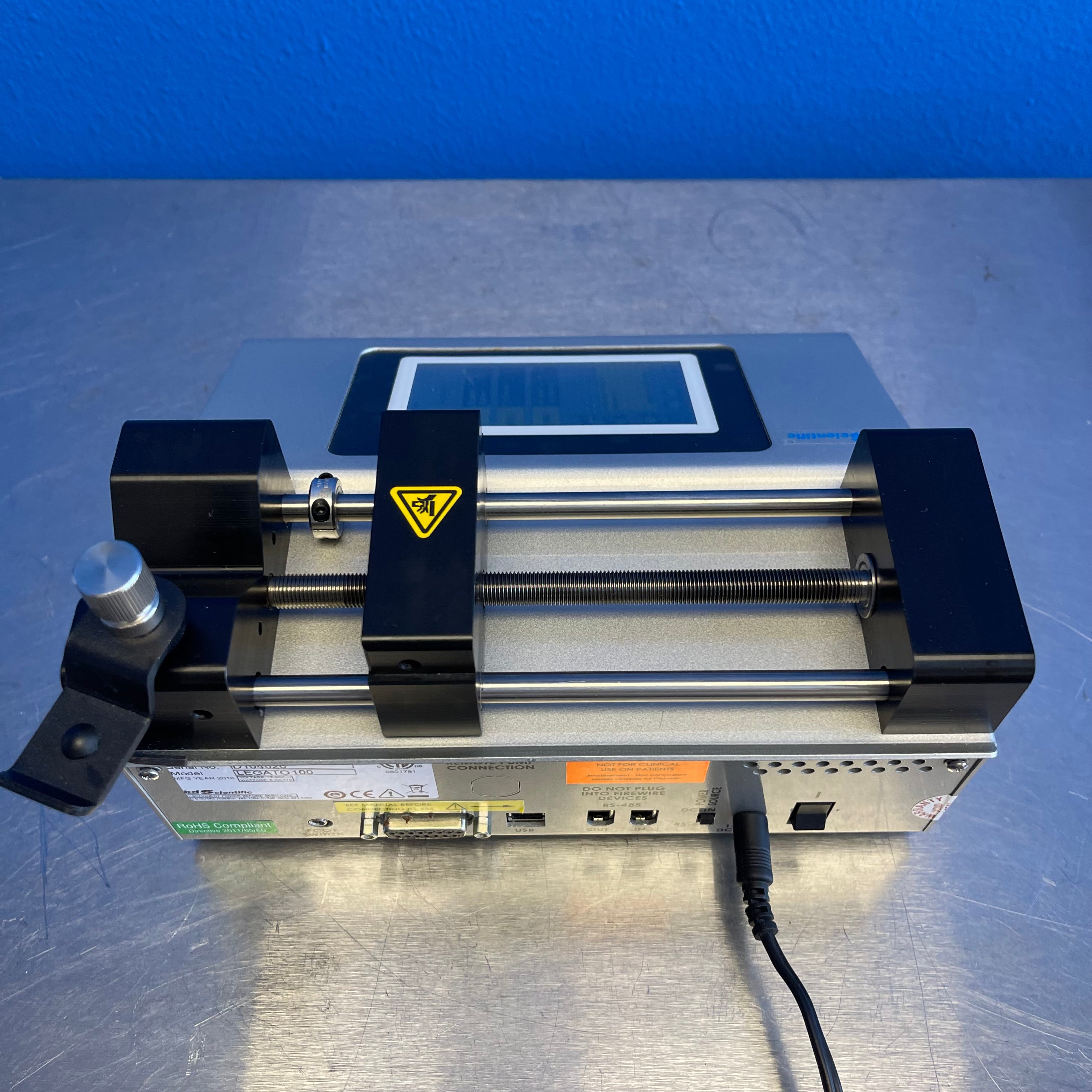 KD Scientific KDS Legato 100 Syringe Pump Single Syringe Infusion Pump Touch HMI