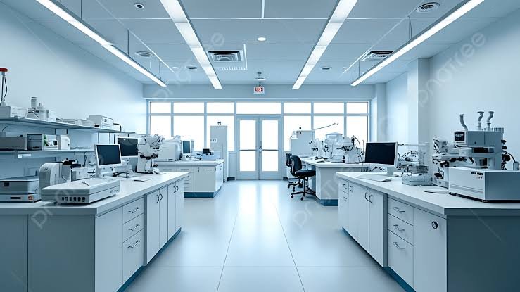 Modern scientific research laboratory with essential testing equipment
